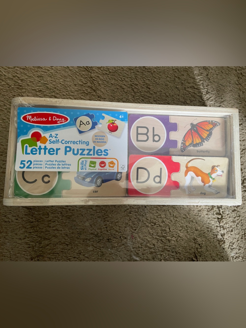 Melissa & Doug self-correcting alphabet puzzle - NWT - Picture 2 of 2